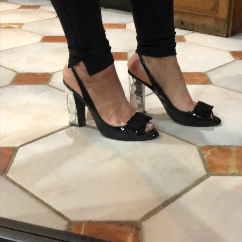 🔥Salvatore Ferragamo Mirrored Block Heels
